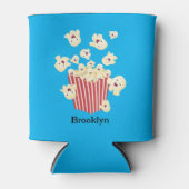 Niedlicher lustiger Popcorn-Cartoon Dosenkühler (Vorderseite)