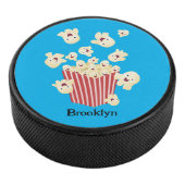 Niedlicher lustiger Popcorn-Cartoon Eishockey Puck (3/4)