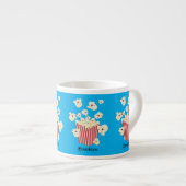 Niedlicher lustiger Popcorn-Cartoon Espressotasse (Vorderseite Rechts)