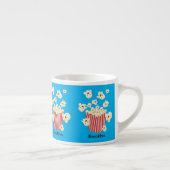 Niedlicher lustiger Popcorn-Cartoon Espressotasse (Rechts)
