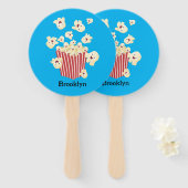 Niedlicher lustiger Popcorn-Cartoon Fächer (Vorne und Hinten)