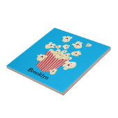 Niedlicher lustiger Popcorn-Cartoon Fliese (Seite)