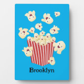 Niedlicher lustiger Popcorn-Cartoon Fotoplatte (Vorderseite)