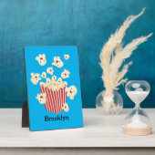 Niedlicher lustiger Popcorn-Cartoon Fotoplatte (Seite)