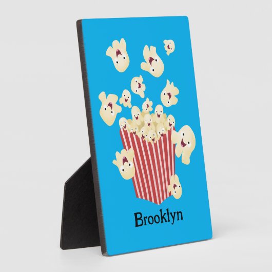 Niedlicher lustiger Popcorn-Cartoon Fotoplatte (Seite)