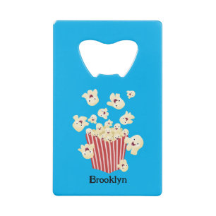 Niedlicher lustiger Popcorn-Cartoon Geldbeutel Flaschenöffner