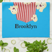 Niedlicher lustiger Popcorn-Cartoon Geschirrtuch (Gefaltet)