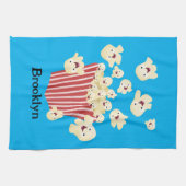 Niedlicher lustiger Popcorn-Cartoon Geschirrtuch (Horizontal)