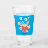 Niedlicher lustiger Popcorn-Cartoon Glas (Vorderseite)