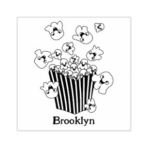 Niedlicher lustiger Popcorn-Cartoon Gummistempel