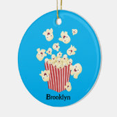 Niedlicher lustiger Popcorn-Cartoon Keramik Ornament (Links)