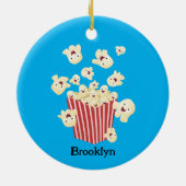 Niedlicher lustiger Popcorn-Cartoon Keramik Ornament (Hinten)