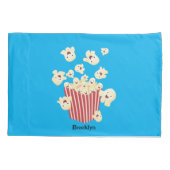 Niedlicher lustiger Popcorn-Cartoon Kissenbezug (Rückseite)