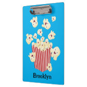 Niedlicher lustiger Popcorn-Cartoon Klemmbrett (Links)