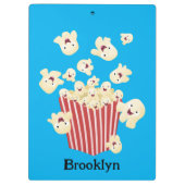 Niedlicher lustiger Popcorn-Cartoon Klemmbrett (Rückseite)
