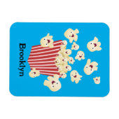 Niedlicher lustiger Popcorn-Cartoon Magnet (Horizontal)