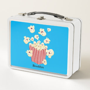 Niedlicher lustiger Popcorn-Cartoon Metall Brotdose