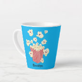 Niedlicher lustiger Popcorn-Cartoon Milchtasse (Linke Ecke)