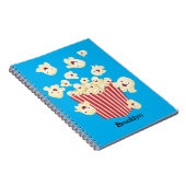 Niedlicher lustiger Popcorn-Cartoon Notizblock (Rechte Seite)