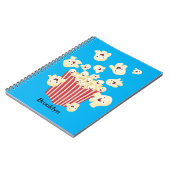 Niedlicher lustiger Popcorn-Cartoon Notizblock (Linke Seite)