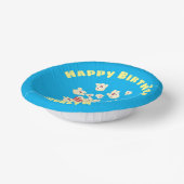 Niedlicher lustiger Popcorn-Cartoon Pappteller (Gewinkelt)