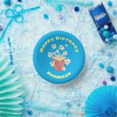 Niedlicher lustiger Popcorn-Cartoon Pappteller (Party)