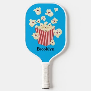 Niedlicher lustiger Popcorn-Cartoon Pickleball Schläger