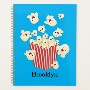 Niedlicher lustiger Popcorn-Cartoon Planer