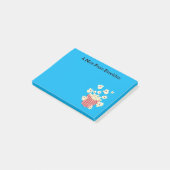 Niedlicher lustiger Popcorn-Cartoon Post-it Klebezettel (angewinkelt)