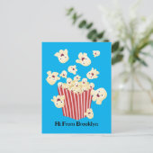 Niedlicher lustiger Popcorn-Cartoon Postkarte (Stehend Vorderseite)