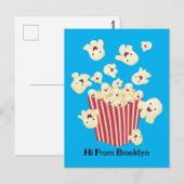 Niedlicher lustiger Popcorn-Cartoon Postkarte (Vorne/Hinten)