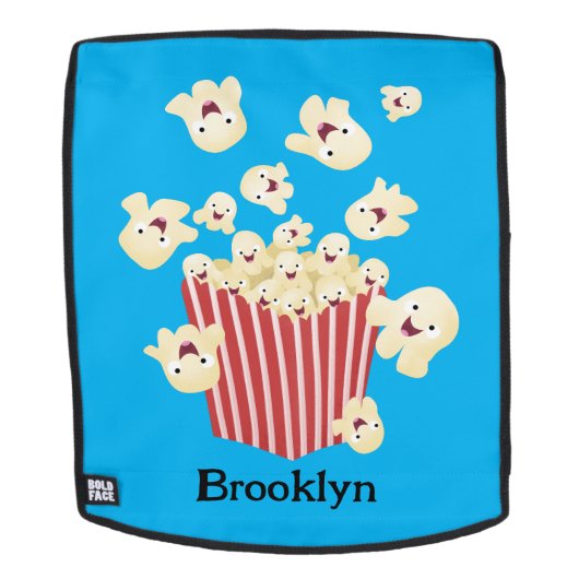 Niedlicher lustiger Popcorn-Cartoon Rucksack (Abnehmbare Front)