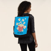 Niedlicher lustiger Popcorn-Cartoon Rucksack (Ausgewaschen)