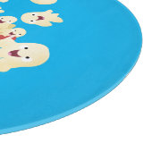 Niedlicher lustiger Popcorn-Cartoon Schneidebrett (Ecke)