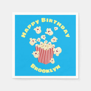 Niedlicher lustiger Popcorn-Cartoon Serviette