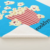 Niedlicher lustiger Popcorn-Cartoon Sherpadecke (3/4)