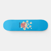 Niedlicher lustiger Popcorn-Cartoon Skateboard (Horizontal)
