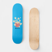 Niedlicher lustiger Popcorn-Cartoon Skateboard (Vorderseite)