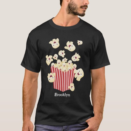 Niedlicher lustiger Popcorn-Cartoon T-Shirt (Vorderseite)