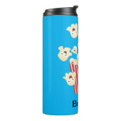 Niedlicher lustiger Popcorn-Cartoon Thermosbecher (Nach links gedreht)