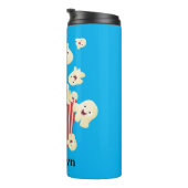 Niedlicher lustiger Popcorn-Cartoon Thermosbecher (Nach rechts gedreht)