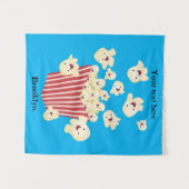 Niedlicher lustiger Popcorn-Cartoon Wandteppich (Vorderseite (Horizontal))