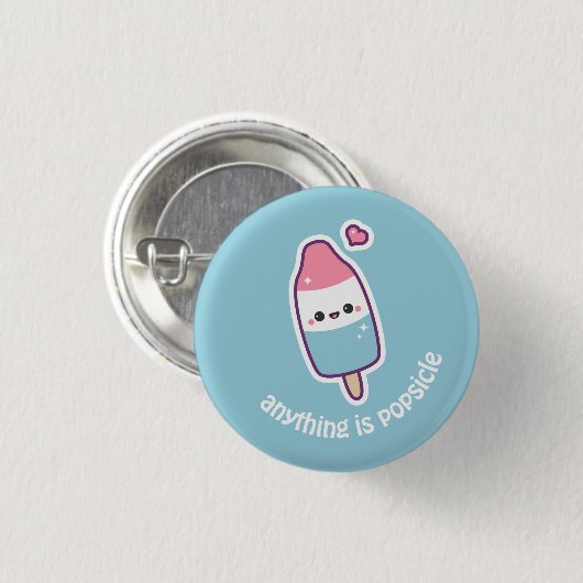 Niedlicher lustiger Popsicle Button (Vorne & Hinten)