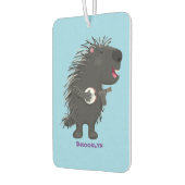 Niedlicher, lustiger Porcuppspiel Banjo Cartoon Autolufterfrischer (Links)