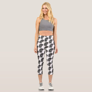 Niedlicher, lustiger Porcuppspiel Banjo Cartoon Capri Leggings