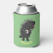 Niedlicher, lustiger Porcuppspiel Banjo Cartoon Dosenkühler (Kanne Rückseite)