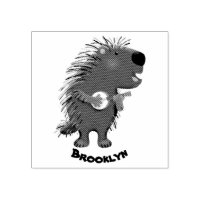 Niedlicher, lustiger Porcuppspiel Banjo Cartoon