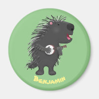 Niedlicher, lustiger Porcuppspiel Banjo Cartoon
