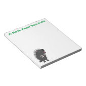 Niedlicher, lustiger Porcuppspiel Banjo Cartoon Notizblock (angewinkelt)