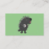 Niedlicher, lustiger Porcuppspiel Banjo Cartoon Visitenkarte (Rückseite)